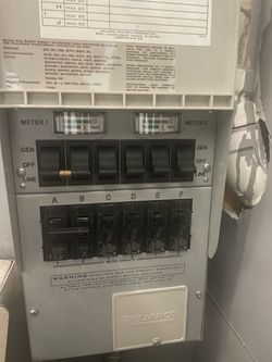 Reliance Controls Transfer Switch and generator
