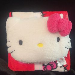 Hello Kitty Blanket And Pillow