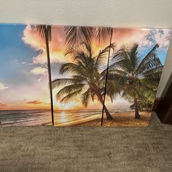 Tropical  Canvas art. Beach Picture! Sunrise