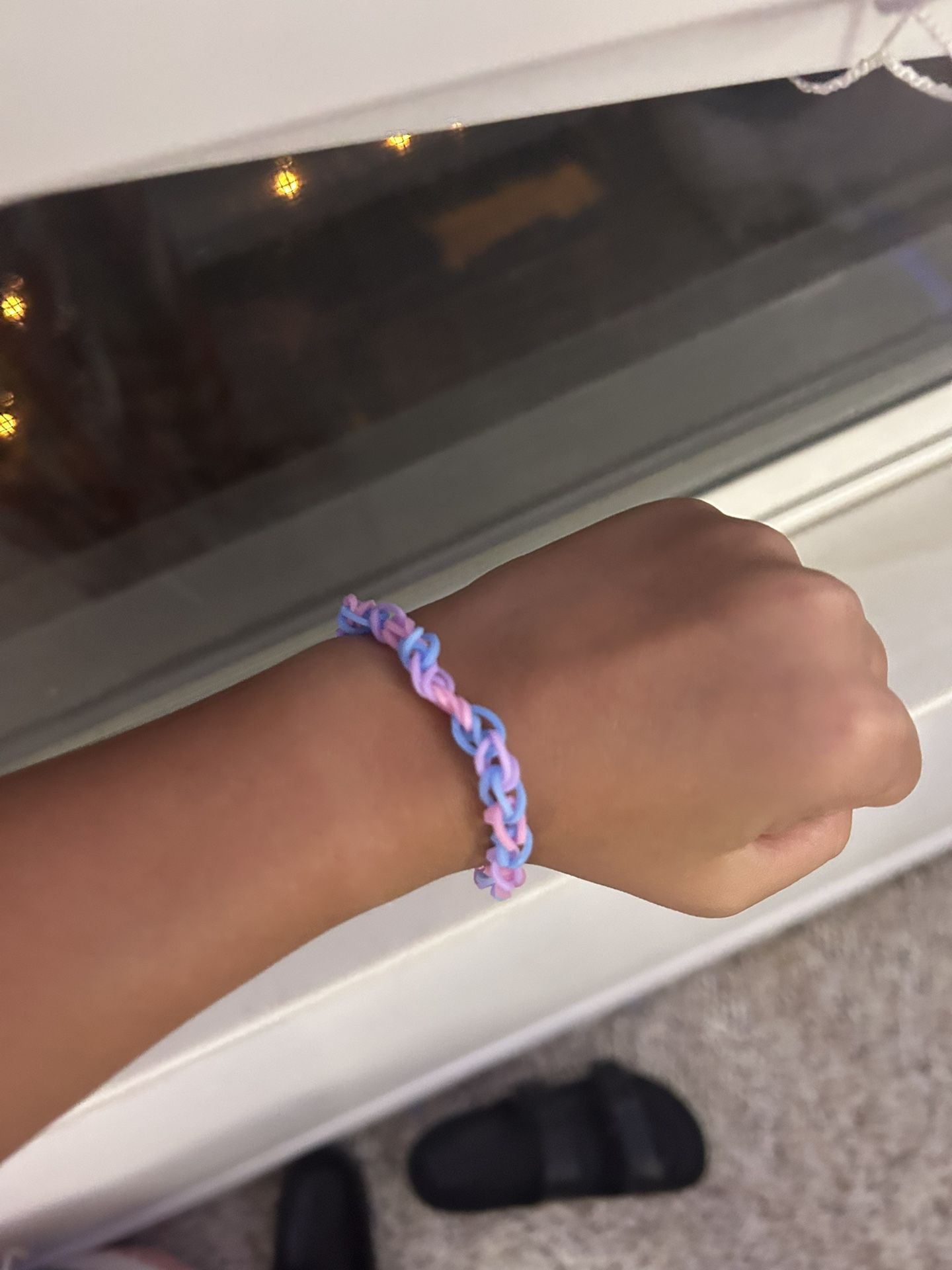 Pink purple and blue bracelet