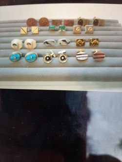 Set of 12 vintage men's cufflinks