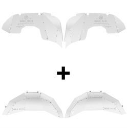 Aluminum Front / Rear Inner Fender Liners Sliver For 2018-2025 Jeep Wrangler JL 