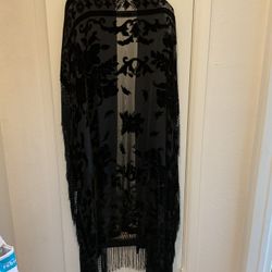 Vintage Black Shiba Velvet Jacket With Silk Fabric 