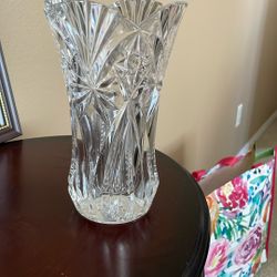 Elegant Crystal Cut Glass Vas