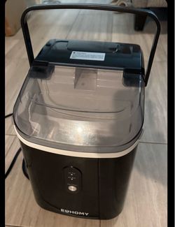 EUHOMY Auto-Cleaning 10'' Nugget Ice Countertop Ice Maker with Handle