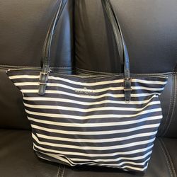 Kate Spade Nylon Tote Bag Stripes (black and white)