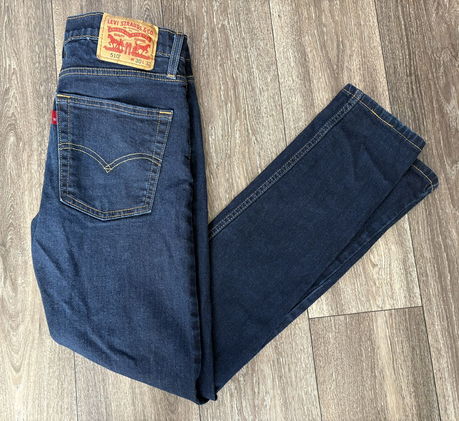 Levi's 510 Skinny Fit Medium Wash Blue Stretch Denim Jeans Size Men's 30X32