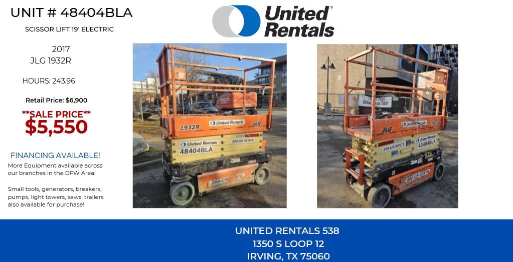 JLG 19’ Scissor Lift