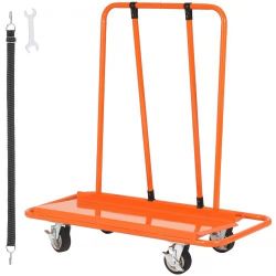 666#Drywall Cart, 3000 LBS Panel Dolly Cart with 45.28" x 21.8" Deck and 5" Swivel Wheels, Heavy-Duty Drywall Sheet Cart, Handling Wall Panel, Sheetro