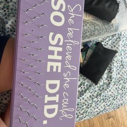 Metal holder “she believed she could so she did” 