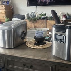 Like-New (2) Countertop Ice Makers For Sale - Silver, Countertop 