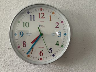 Wise Hedgehog Kids Learning Wall Clock