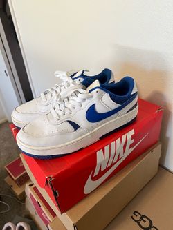 Nike White and Blue Sneakers- Size 9.5 Men