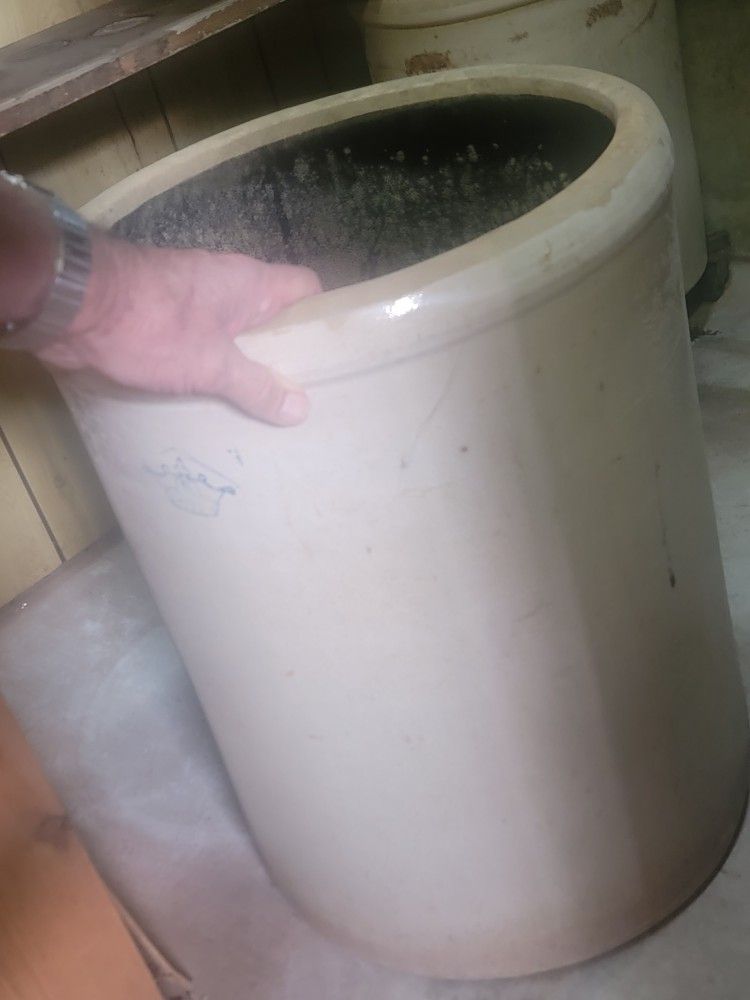 Vintage 10-Gallon Stoneware Crock / Jar