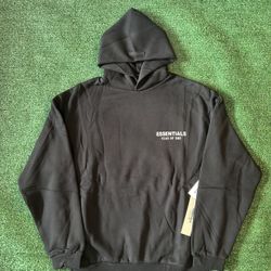 Black Stretch Limo Essentials Fear Of God Hoodie Sweatshirt