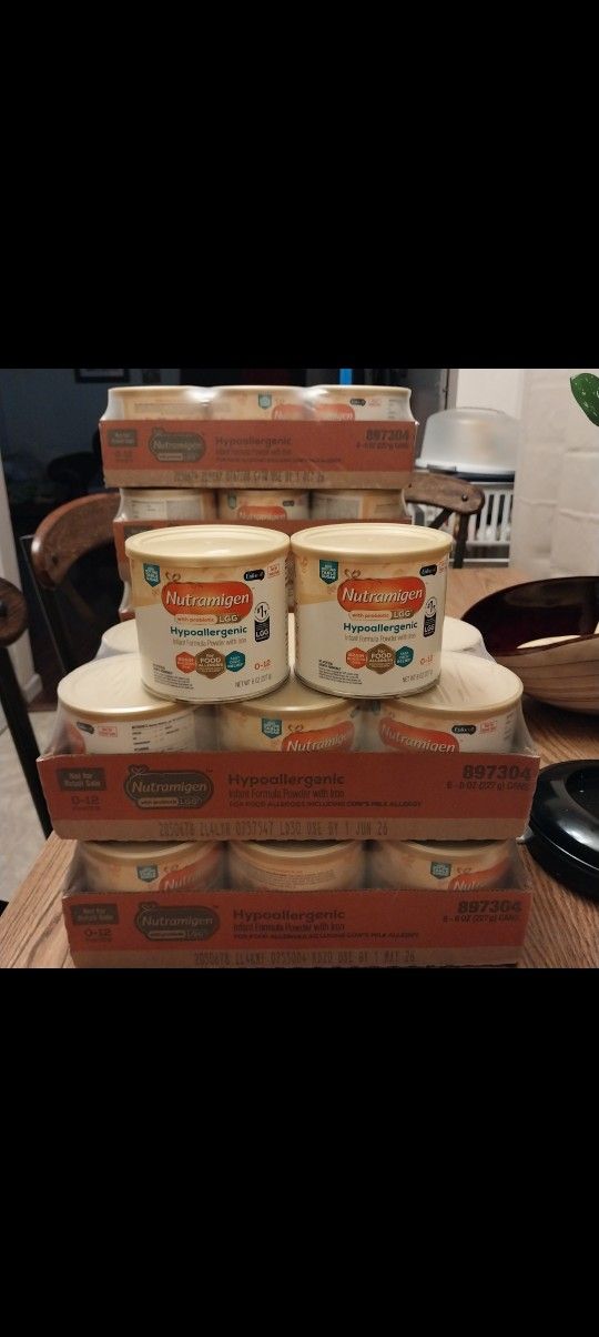 Nutramigen LGG 8 Ounce Cans
12 CANS AVAILABLE FOR $200 CASH YOUR Getting Almost 100 Ounces Of This Formula It RETAILS for $3.33 An Ounce
(DELIVERY IS