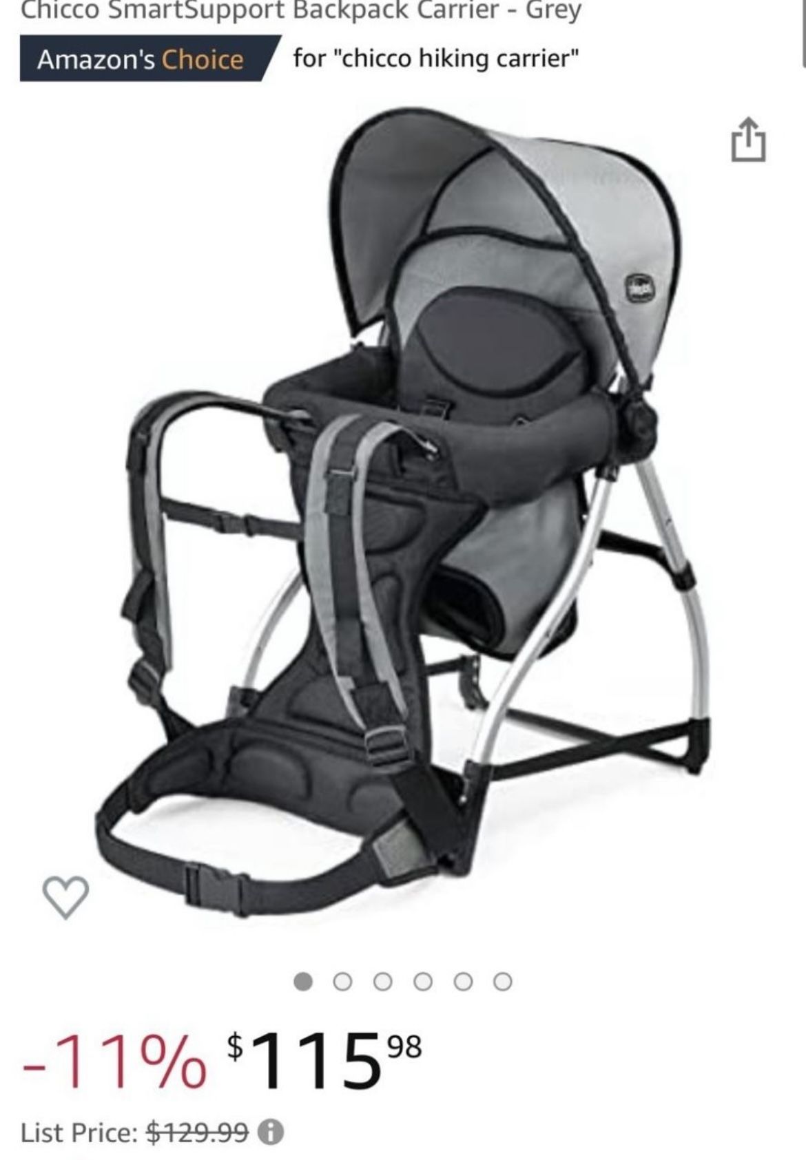 Chicco Baby Backpack Carrier