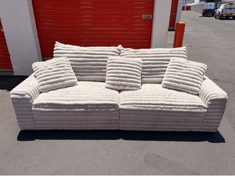 Porter Designs Big Chill Microfiber Sofa - Gray