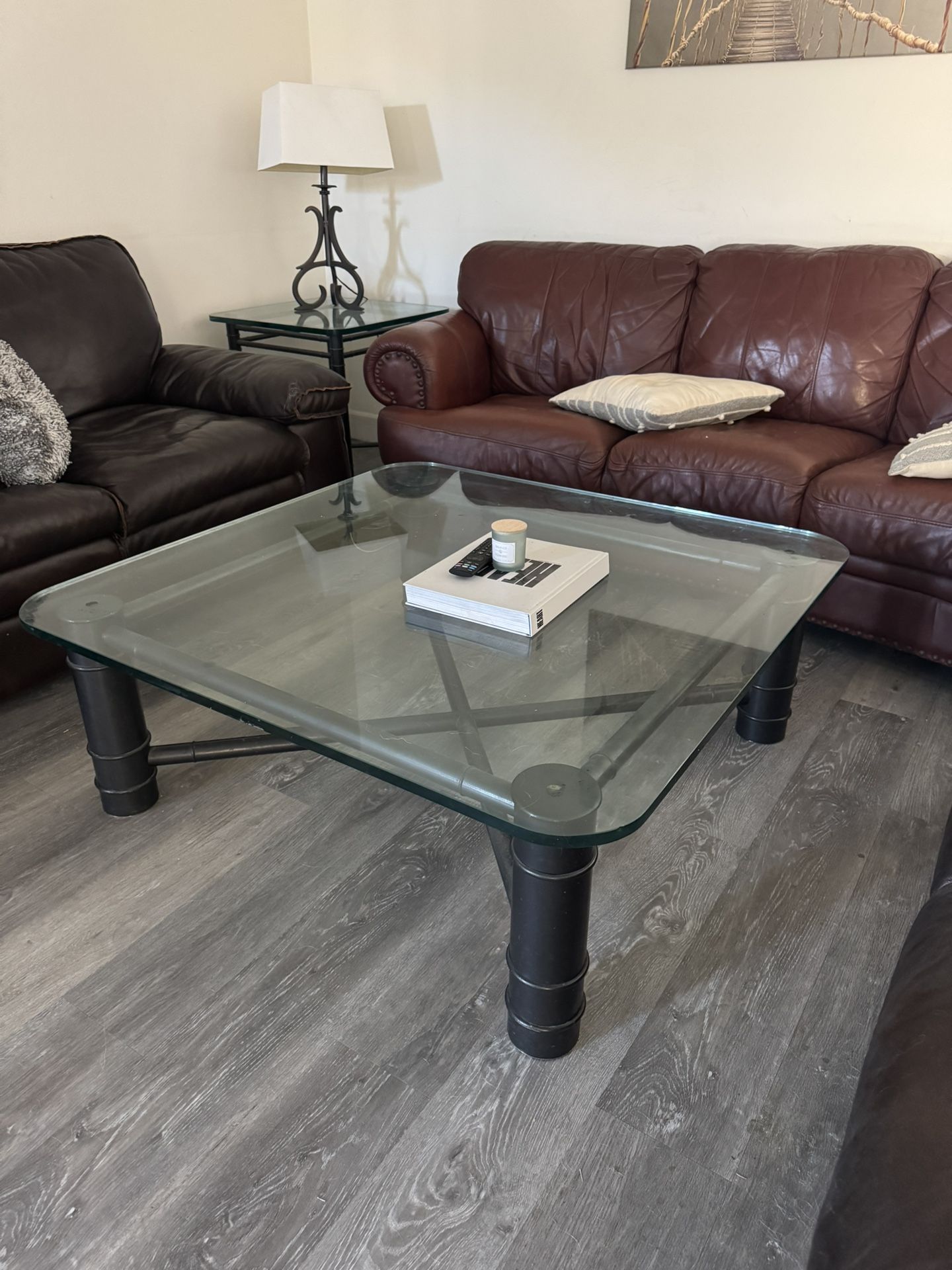 Glass Coffee Table And End Table