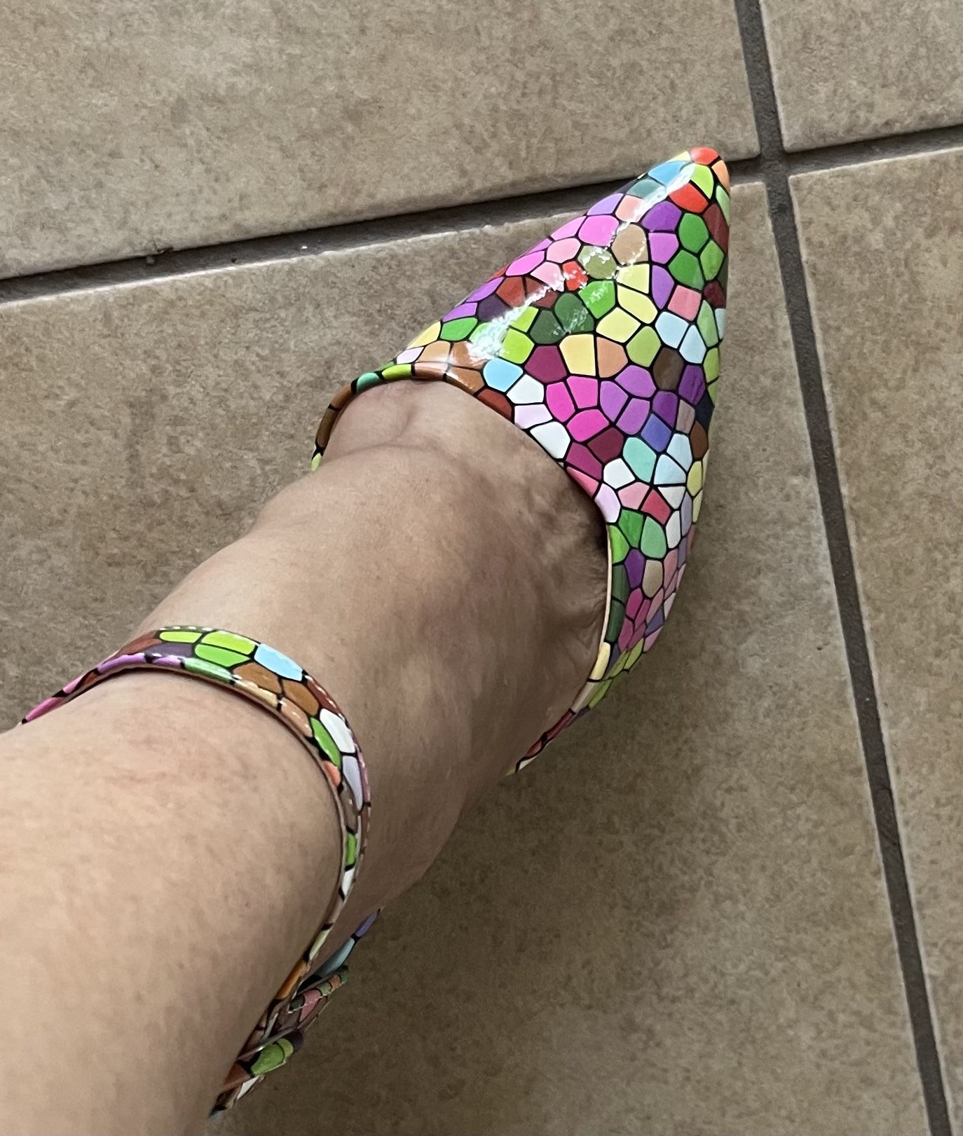 New Sz 7 Multicolor Gorgeous Heels Shoes 