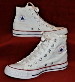 Converse Chuck Taylor All Star High Top White Canvas Sneakers Women’s 6 Men’s 4