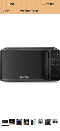 Chefman Countertop Microwave Oven 0.7 Cu. Ft., 700 Watts with 10 Power Levels, 6 Cooking Presets with One-Touch Express Cook, Eco Mode, Child Safety L