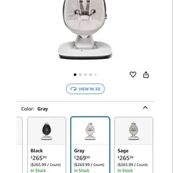 4moms MamaRoo Multi-Motion Baby Swing, Bluetooth Enabled with 5 Unique Motions, 