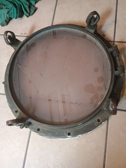 Vintage brass bronze ship s porthole Window - OILDALE