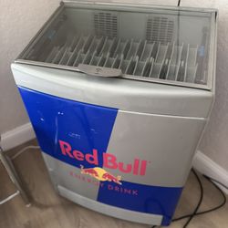 Rare Vintage 2001 Vestfrost M026 Red Bull Fridge Cooler - Fully Working, Self-Closing Lids, Icy Cold