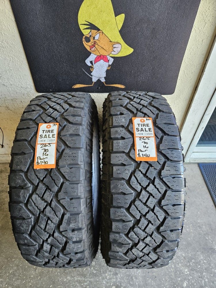 265/70/16 Goodyear Tires (2)