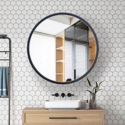 Round Mounted Mirror Cabinet 