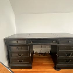 Executive Office Desk + Leather Chair