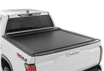 Rough Country Retractable Tonneau Truck Bed Cover for Toyota Tundra (2022-2025) CrewMax - Fits 5'7" (65.6") Short Bed