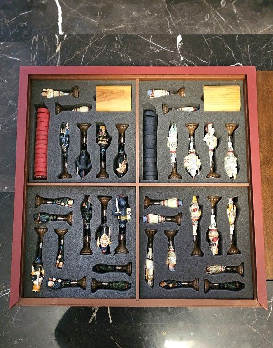 Heartwood Creek Jim Shore Deluxe Chess Checkers Backgammon Game Set - Rare Addition