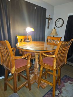 Pub table with 4 chairs
