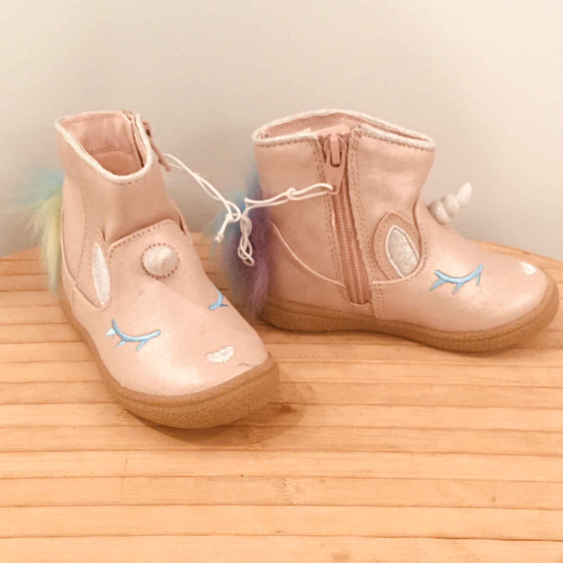 cat and jack UNICORN boots 6 baby girl