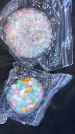 Crunchy clear squishy balls set of 2
