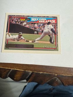 1991 Topps Record Breaker Baseball Card