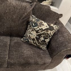 Living room chairs set up two with pillows