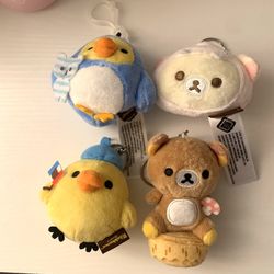 Rilakkuma Plush Keychain Bundle