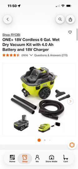 Ryobi 6 gallon wet/dry vacuum