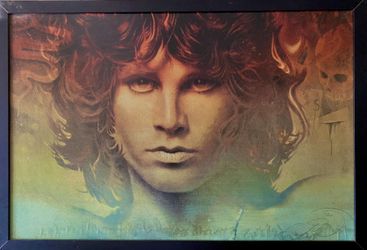 Spirit of Jim Morrison Ananda Kurt Pilz Canvas Framed Oil Painting
