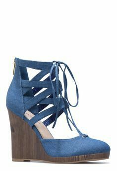 Blue Shawnna wedge denim