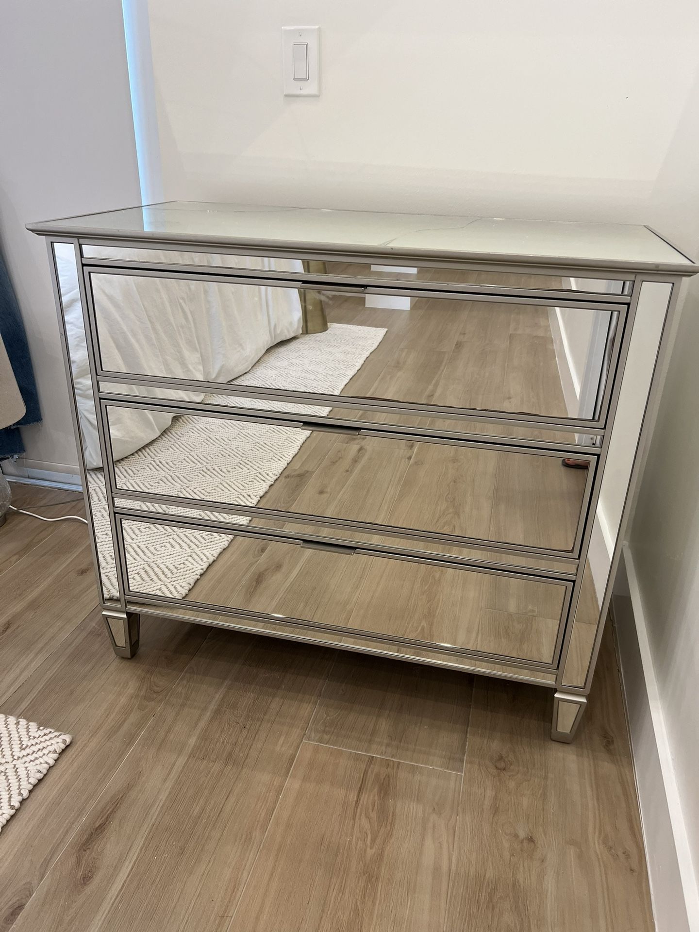 Mirrored dresser & Nightstand