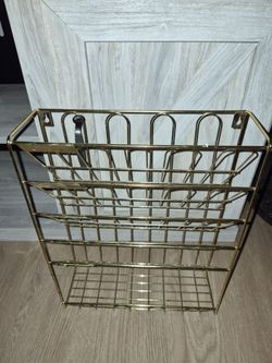Gold Metal Wire Wall File Organizer