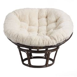 World Market Papasan Chair And Faux Fur Papasan Chair Cushion 