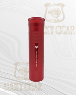 Cylinder Travel Humidor – Portable Cigar Case with Hygrometer