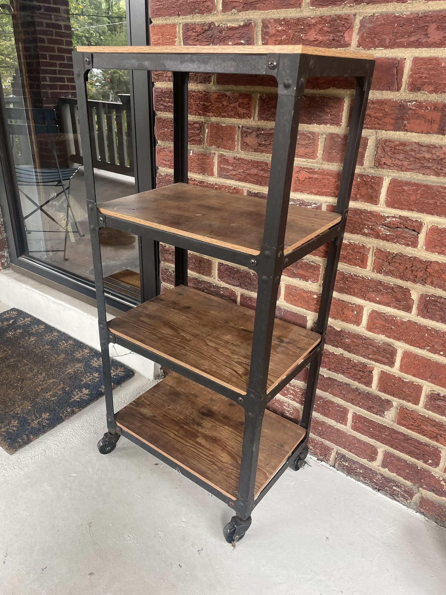 Industrial Rolling Cart With 3 Shelves