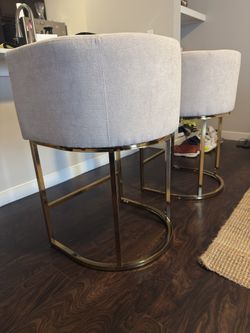Linen Bar Stools 33H