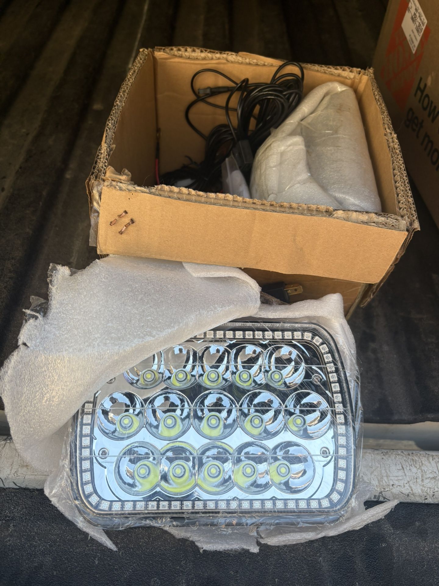 Rgb 7x6 LED H4 Headlights